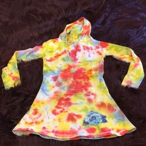 Tie dye beach cover up medium